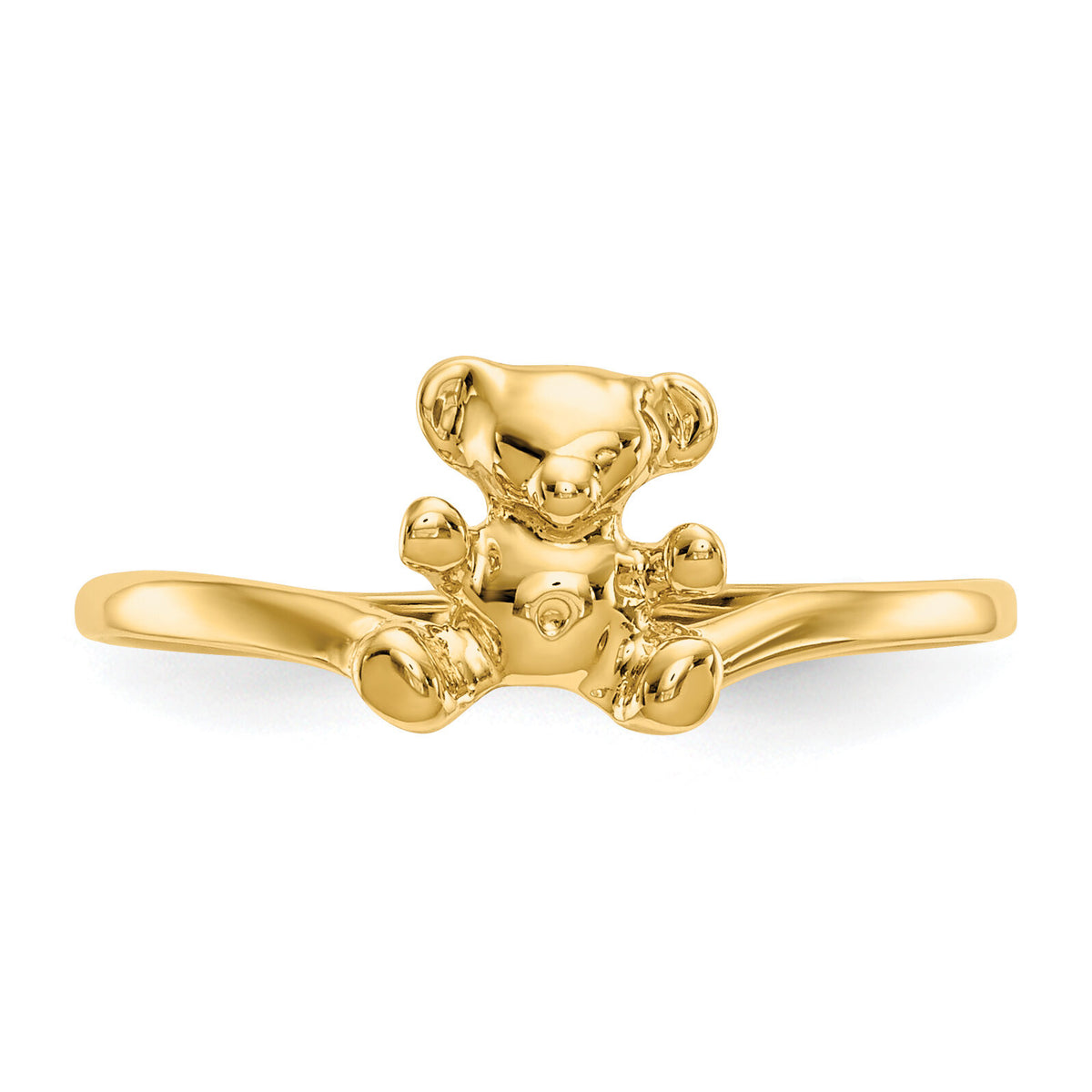 14k Childs Polished Teddy Bear Ring-R194