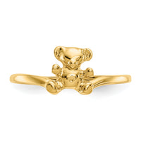 14k Childs Polished Teddy Bear Ring-R194