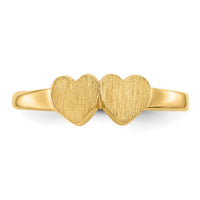14k Childs Double Heart Ring-R200