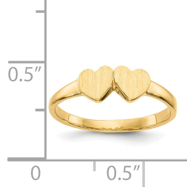 14k Childs Double Heart Ring-R200