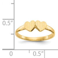 14k Childs Double Heart Ring-R200