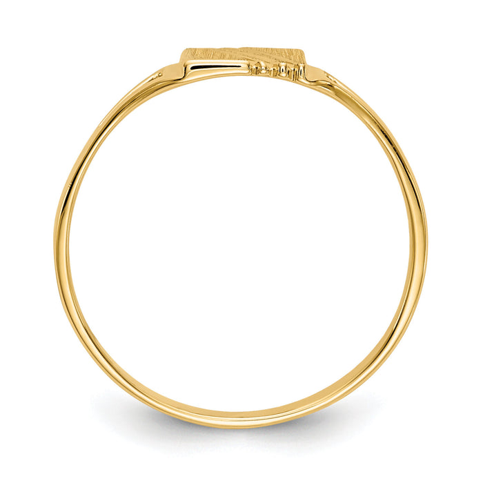 14k Childs Polished & Satin Ring-R207