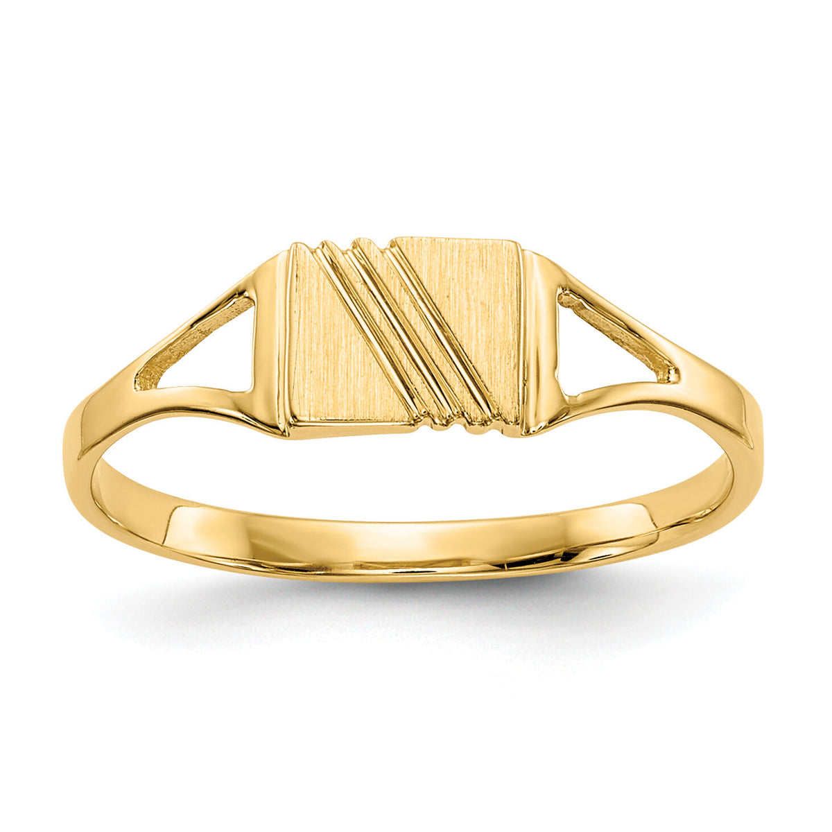 14k Childs Polished & Satin Ring-R207