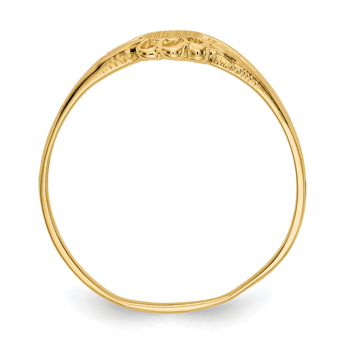 14k Childs Fancy Signet Ring-R214