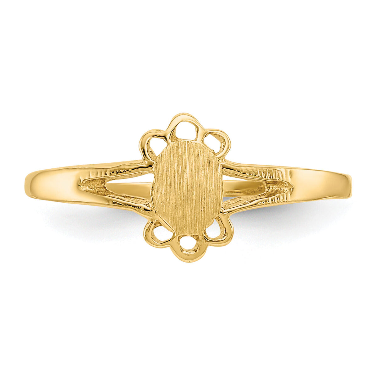 14k Childs Fancy Signet Ring-R214
