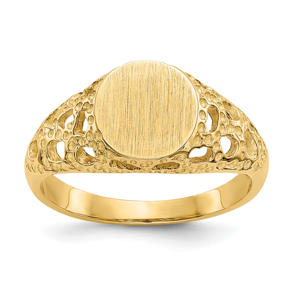 14k Childs Fancy Signet Ring-R215