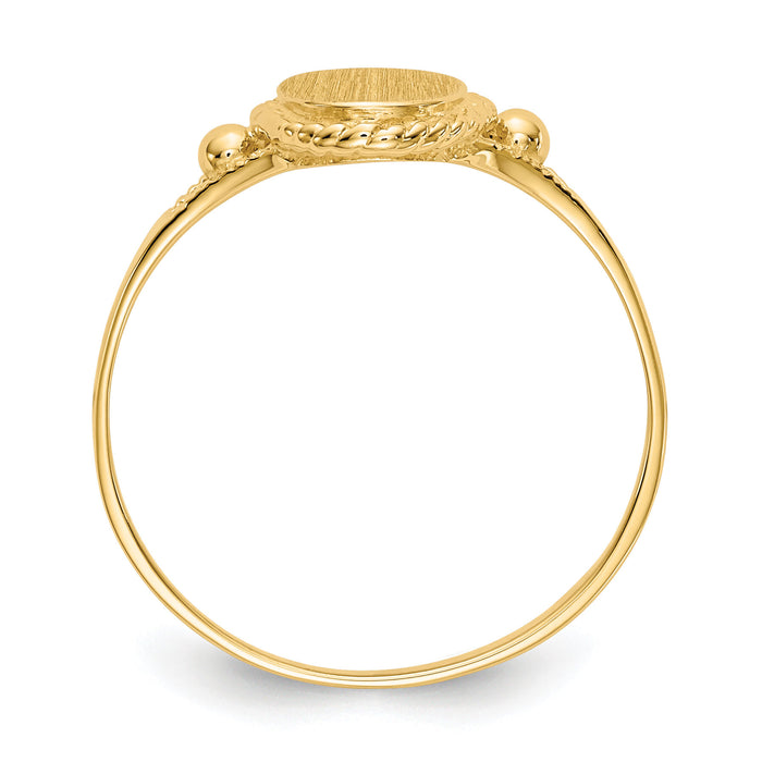 14k Childs Fancy Signet Ring-R217