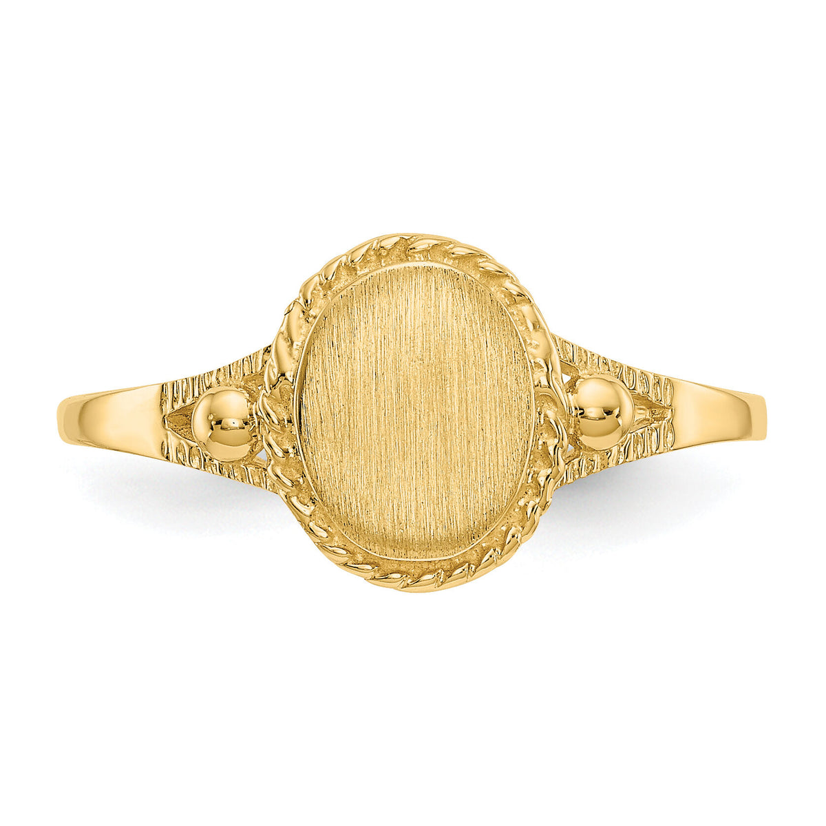 14k Childs Fancy Signet Ring-R217