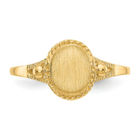14k Childs Fancy Signet Ring-R217
