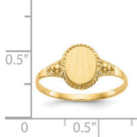 14k Childs Fancy Signet Ring-R217