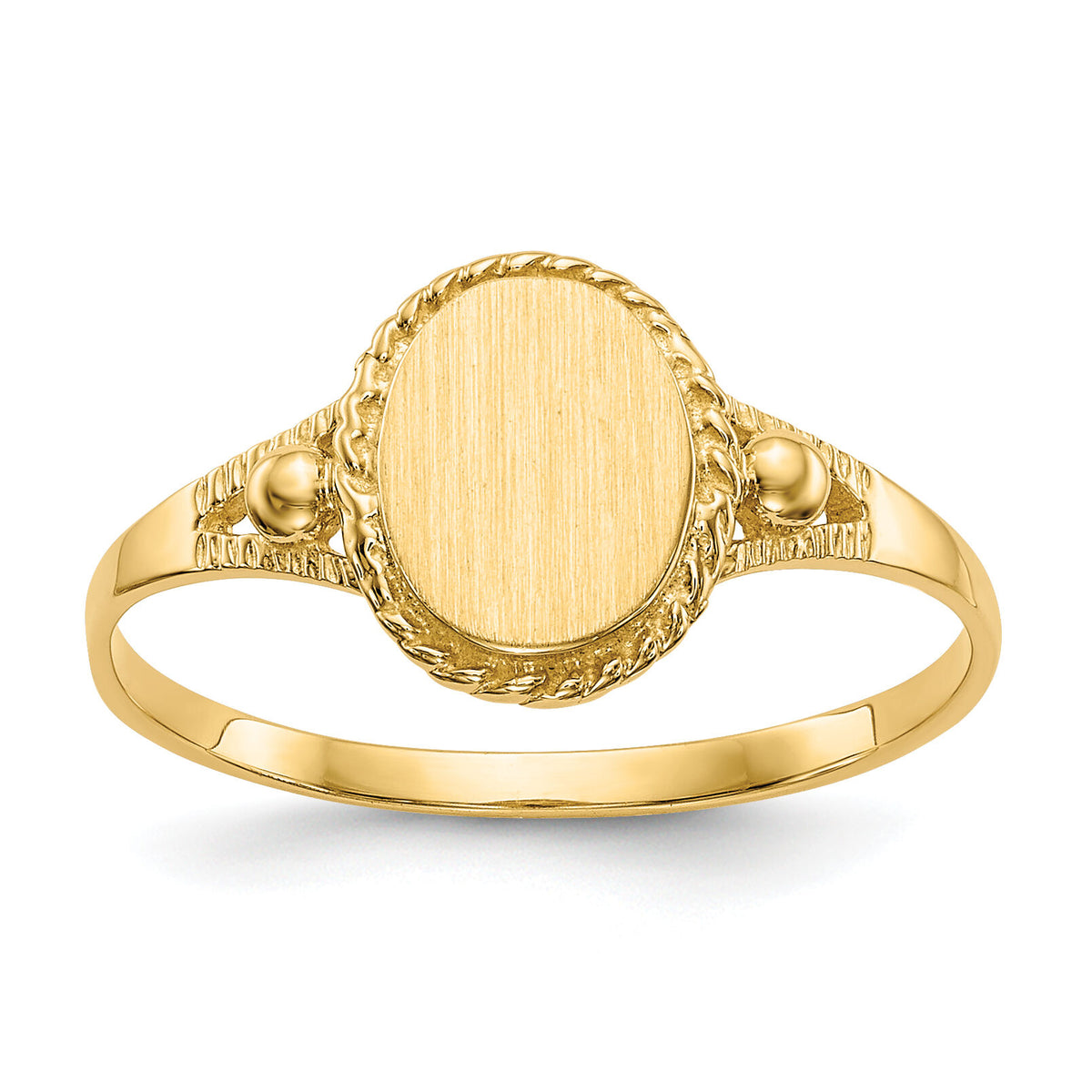 14k Childs Fancy Signet Ring-R217