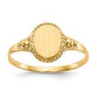 14k Childs Fancy Signet Ring-R217