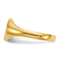 14k Childs Closed Back Signet Ring-R218