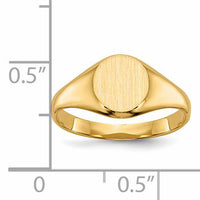 14k Childs Closed Back Signet Ring-R218