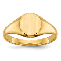 14k Childs Closed Back Signet Ring-R218