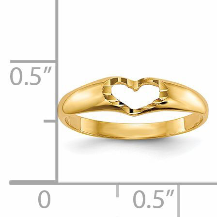 14k Children's Heart Ring-R221