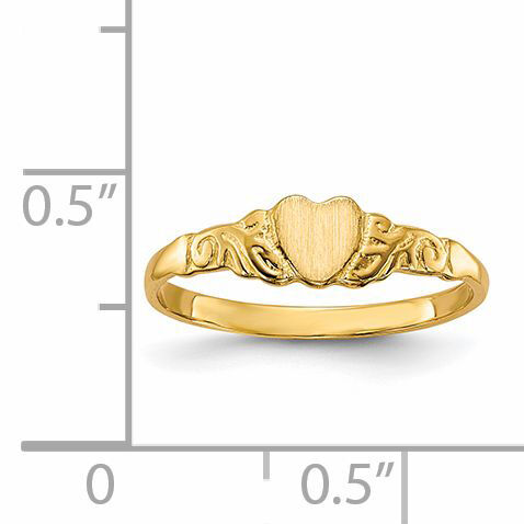 14k Childs Heart Ring-R222