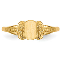 14k Childs Signet Ring-R229