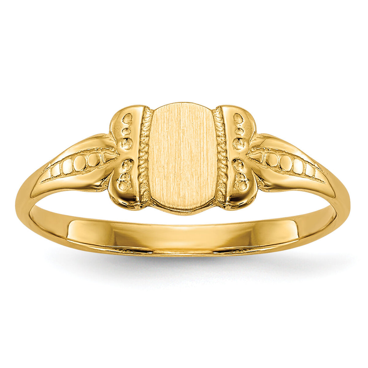 14k Childs Signet Ring-R229