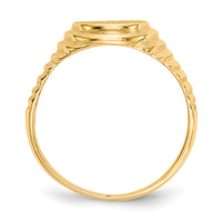 14k 10.5x9.5mm Open Back Mens Signet Ring-R256
