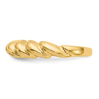 14k Polished Twisted Dome Ring-R285