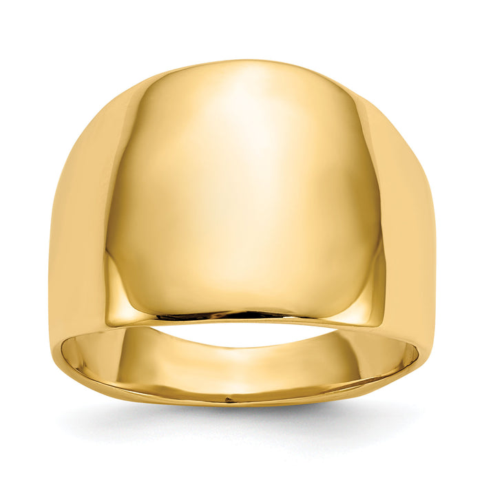14k Polished Dome Ring-R333