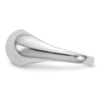14k White Gold Polished Dome Ring-R389
