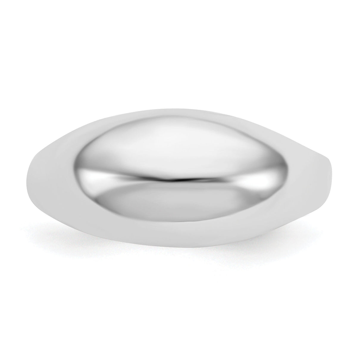14k White Gold Polished Dome Ring-R389