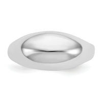 14k White Gold Polished Dome Ring-R389