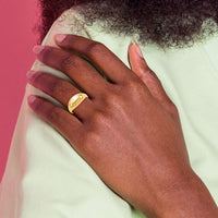 14k Yellow Gold Polished Dome Ring-R389Y