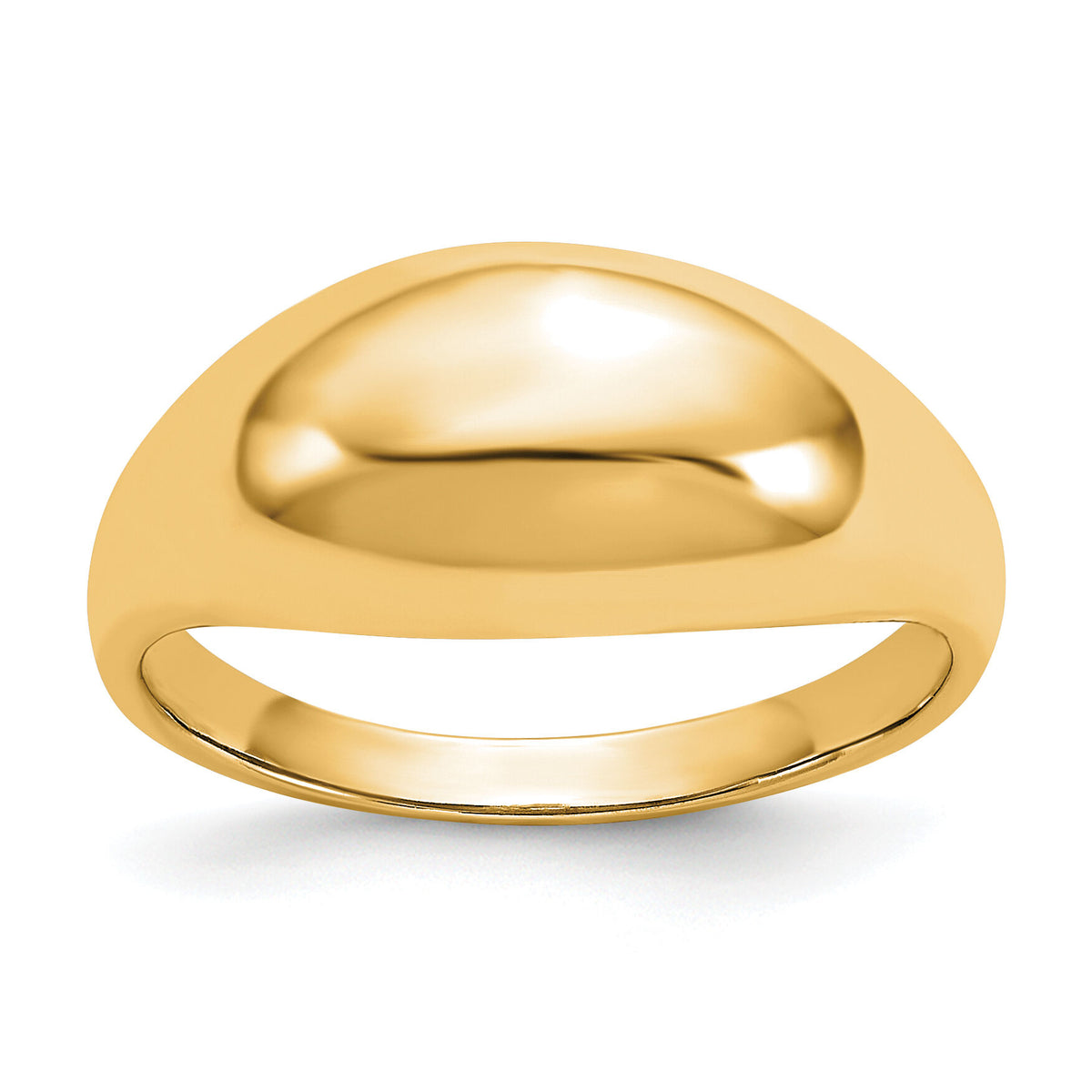14k Yellow Gold Polished Dome Ring-R389Y
