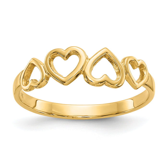 14k Heart Ring-R42