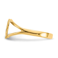 14k Polished Mom Heart Ring-R423