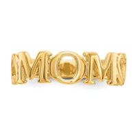 14k Polished Mom Ring-R424