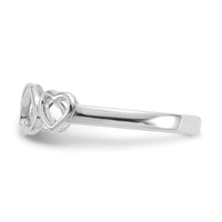 14K White Gold Heart Ring-R42W