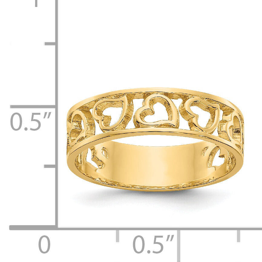 14k Heart Ring-R442
