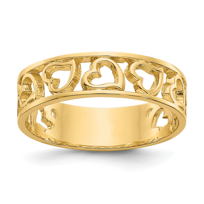 14k Heart Ring-R442