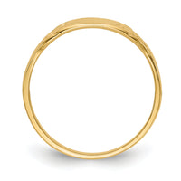 14K Polished Rectangular Baby Signet Ring-R524