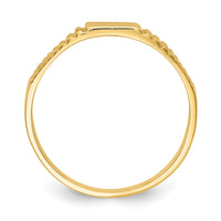 14K Polished Baby Signet Band Ring-R525