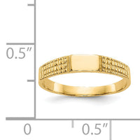 14K Polished Baby Signet Band Ring-R525