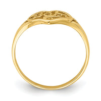 14K BABY Cut-out Heart Ring-R527