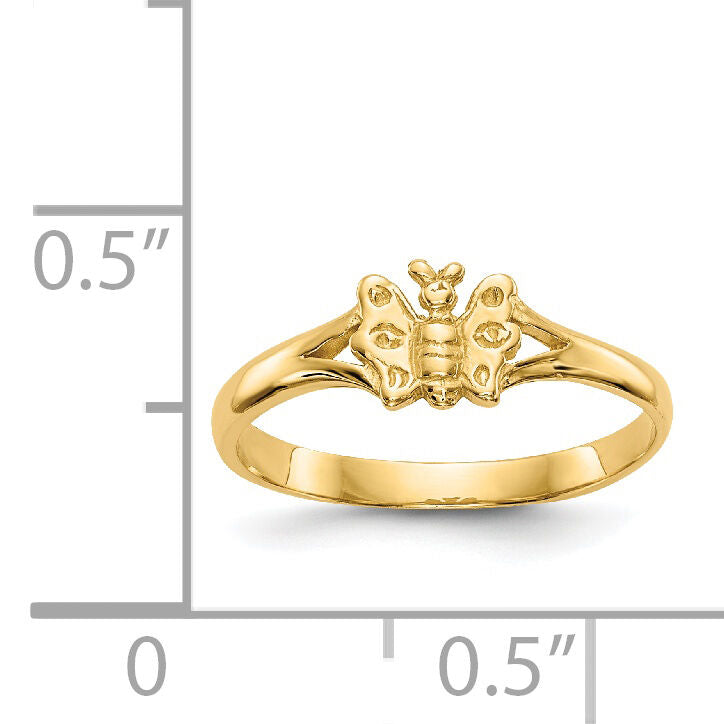 14K Butterfly Baby Ring-R529