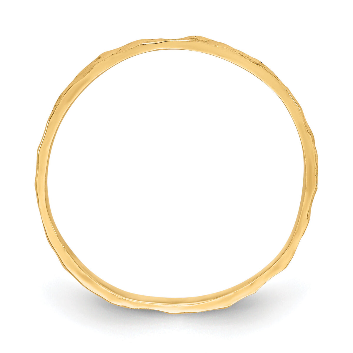 14K Diamond-cut Zig-Zag Design Band Childs Ring-R533