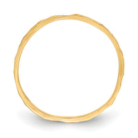 14K Diamond-cut Zig-Zag Design Band Childs Ring-R533