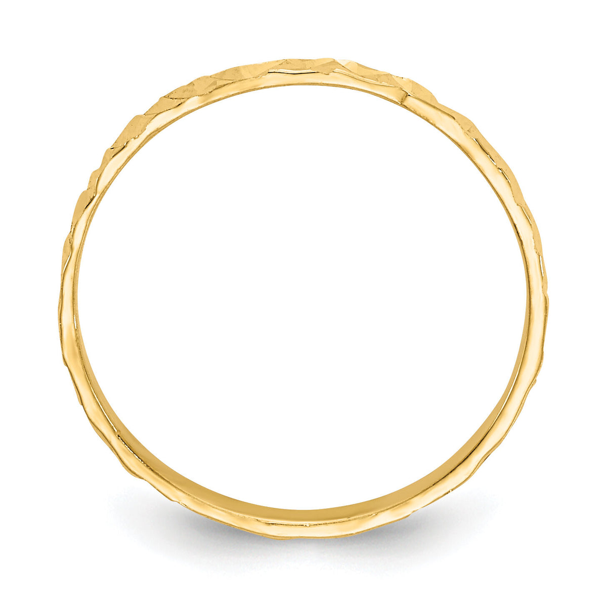 14K Diamond-cut Design Band Childs Ring-R534