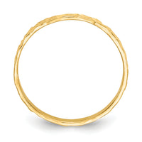 14K Diamond-cut Design Band Childs Ring-R534