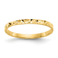 14K Diamond-cut Design Band Childs Ring-R534
