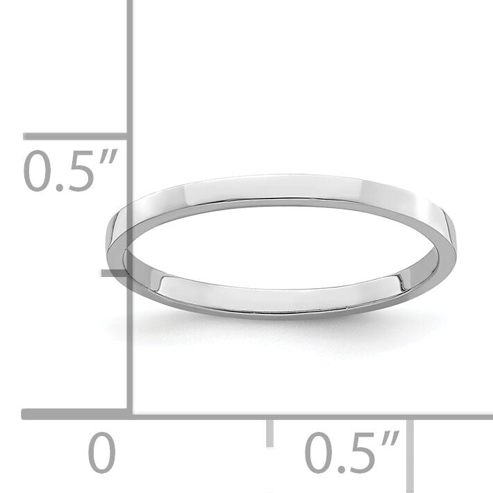 14k White Gold Polished Baby Ring-R535W