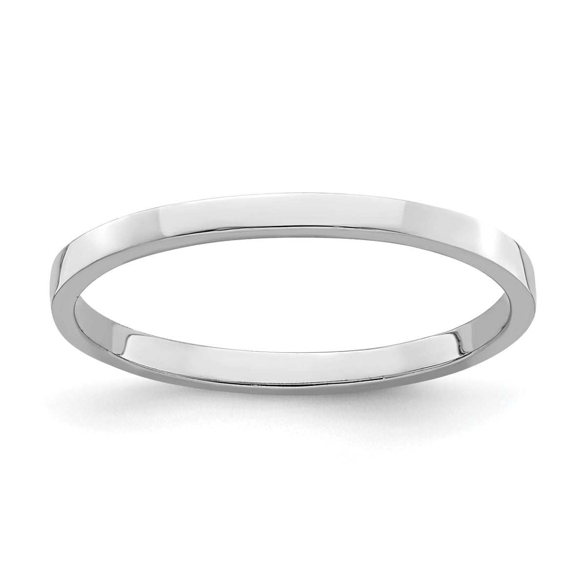 14k White Gold Polished Baby Ring-R535W