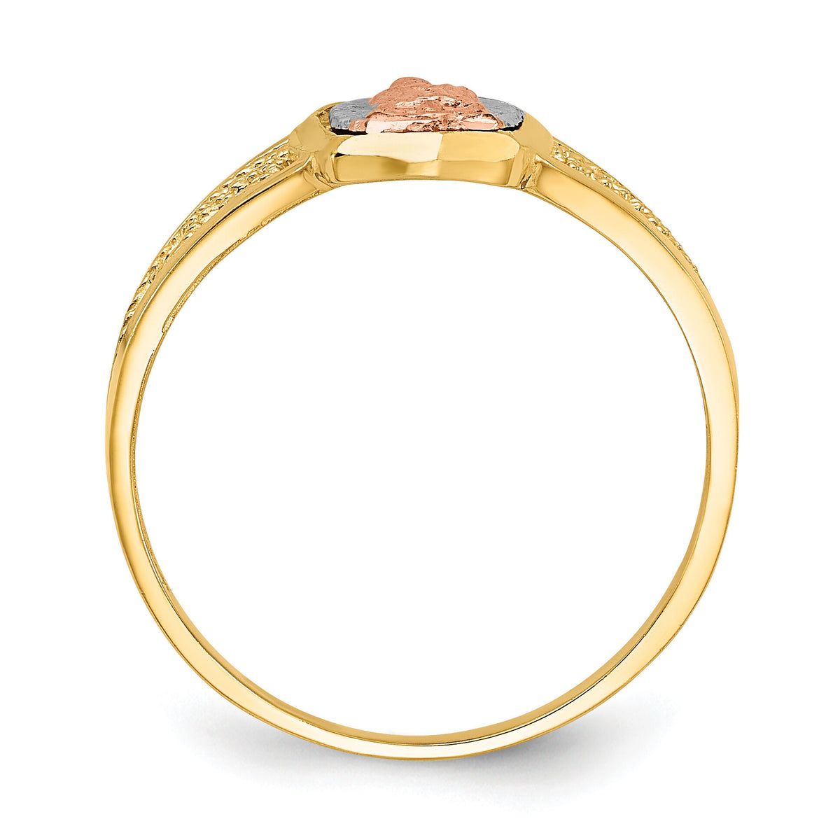 14k Two-tone w/White Rhodium Lady of Guadalupe Ring-R586